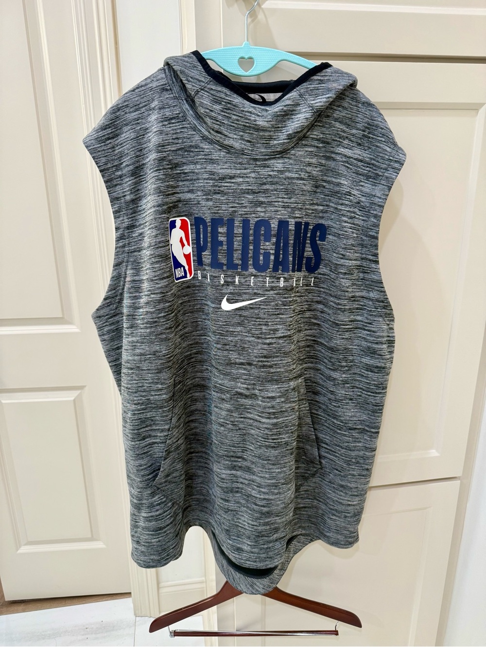 Nike NBA New Orleans Pelicans Game Player Issued Practice Sleeveless Hoodie XXL